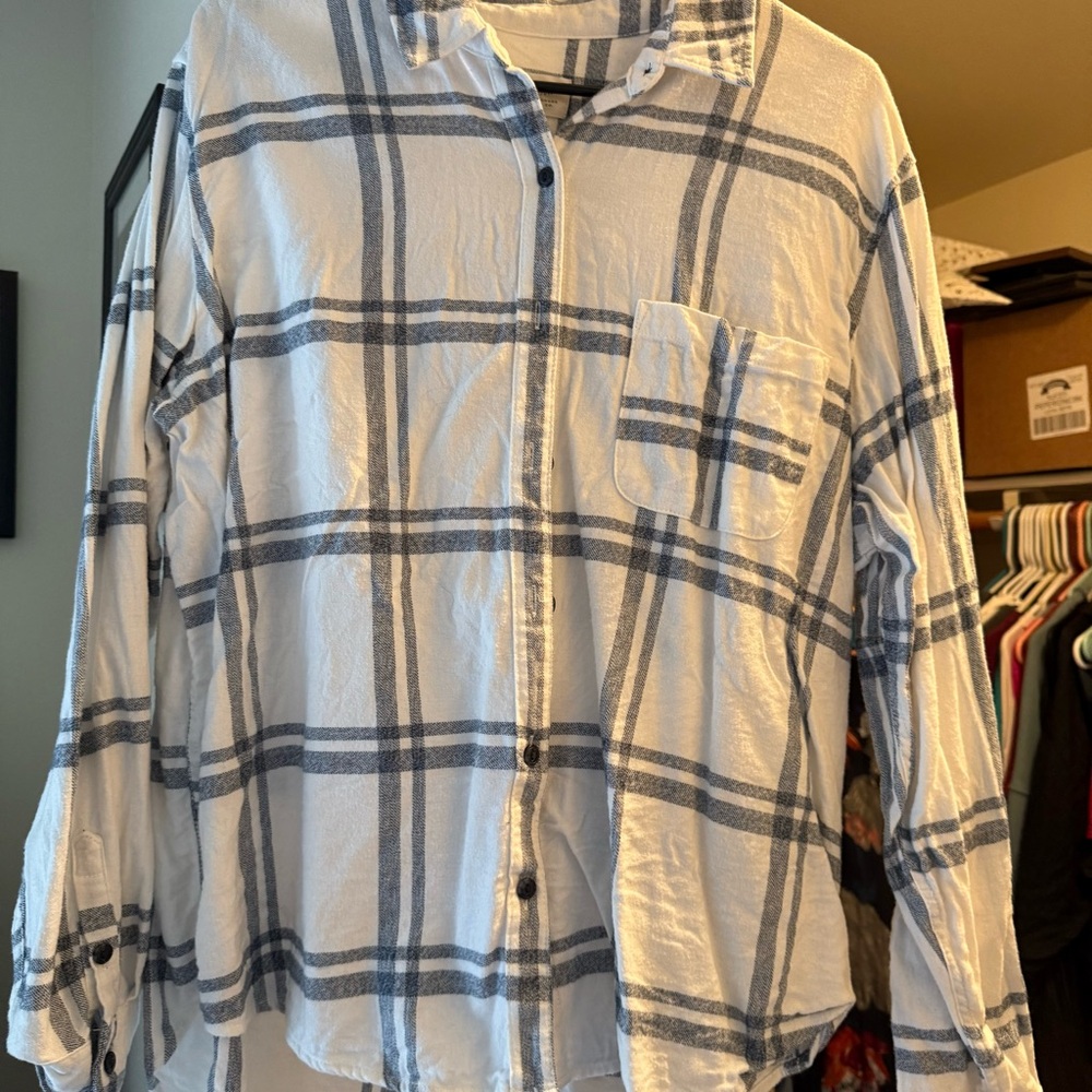 Universal Thread Navy and White Striped Shirt